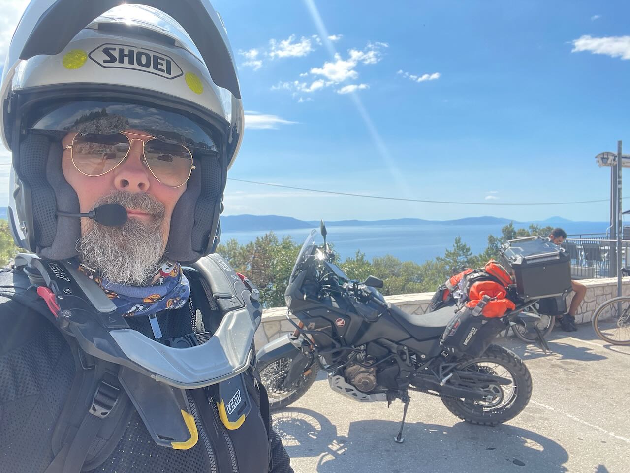 Motorcycle on TET trail