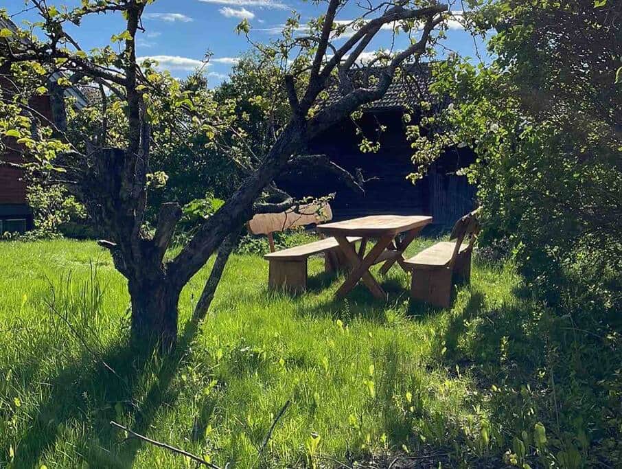Seating area in the garden
